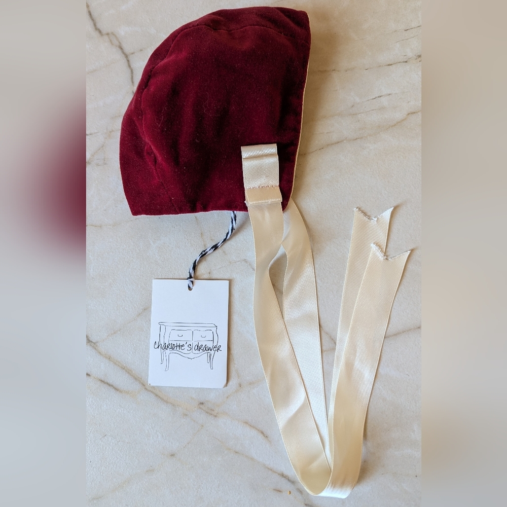 Charlotte's Drawer |‎ Handmade Velvet Lined Bonnet